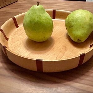 Vintage Hand-turned Maple Wood Bowl
Signed Jolly  Studio Craft